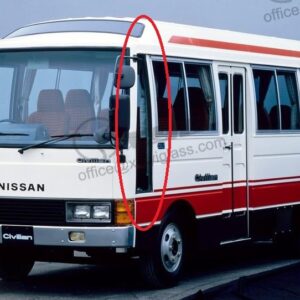 LH FRONT VENT GLASS GREEN (1200X320)